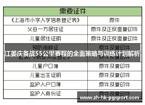 江晏庆备战55公里赛程的全面策略与训练计划解析 江晏庆备战55公里赛程的全面策略与训练计划解析